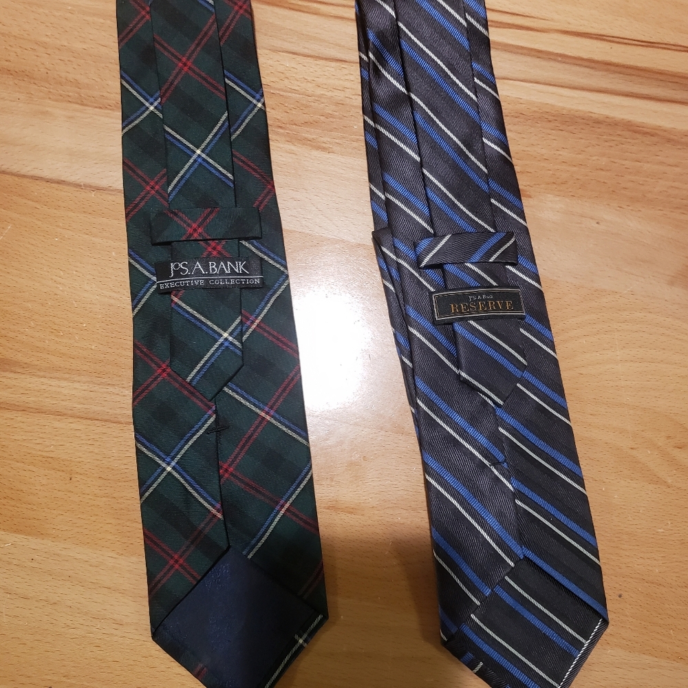 JoS A Bank‎ 100% Silk Neck Ties (lot of 2)